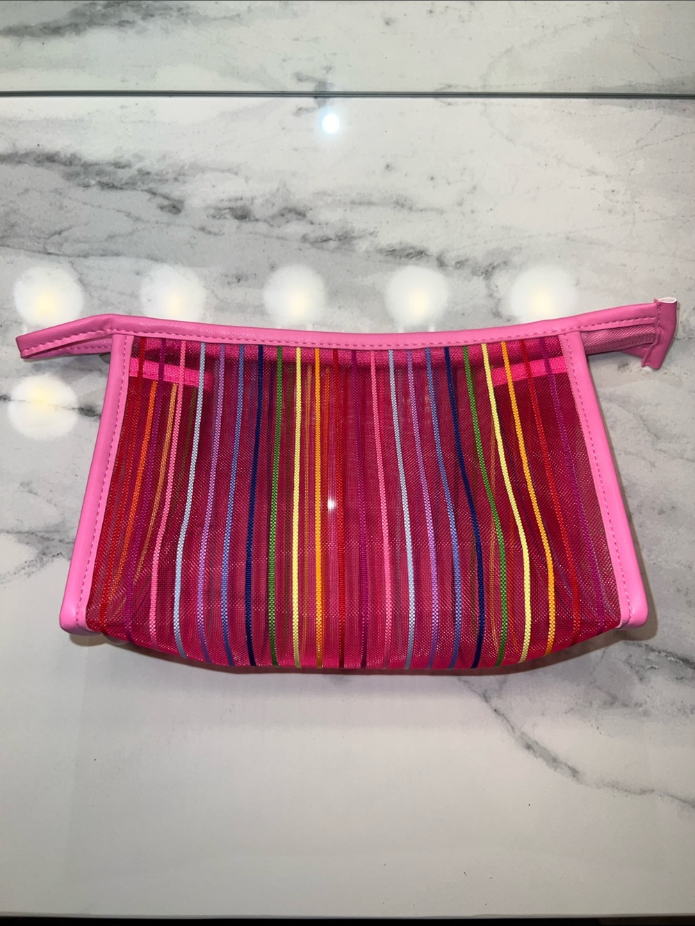 Pink Multi-Color Cosmetic Bag π©·ππ©΅ - Picture 3 of 6